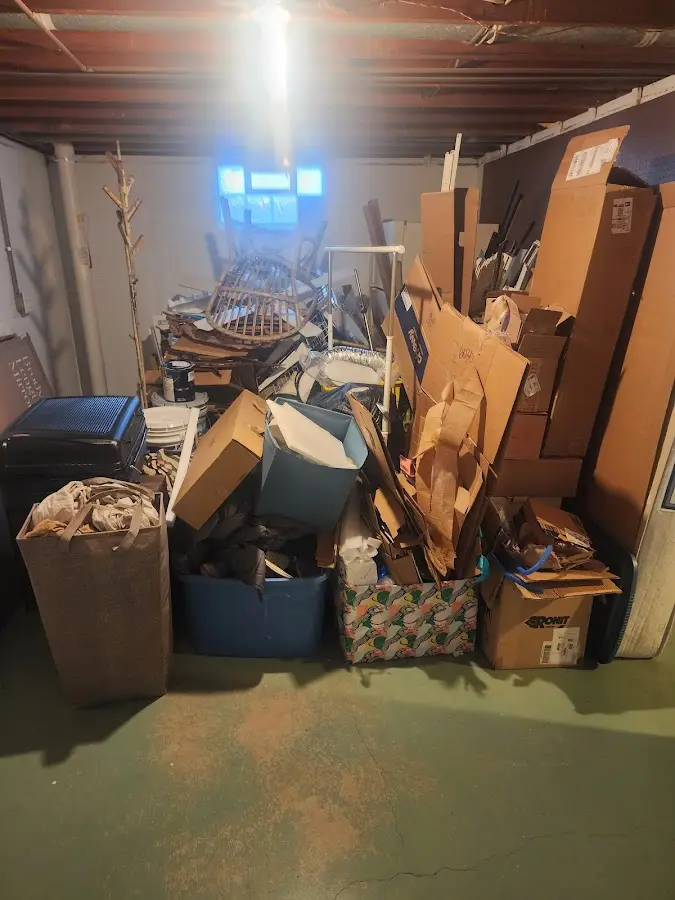 Roll-off dumpster container at job site for 20 Yard Dumpster Rental in Mount Olive